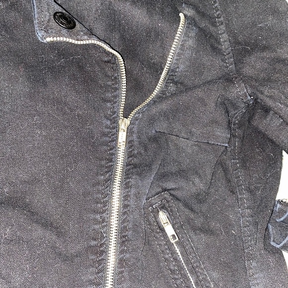 True Religion crop black denim jacket size small - Picture 7 of 8